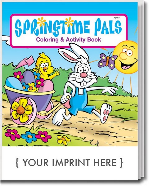 CS0485 Springtime Pals Coloring and Activity BOOK with Custom Imprint